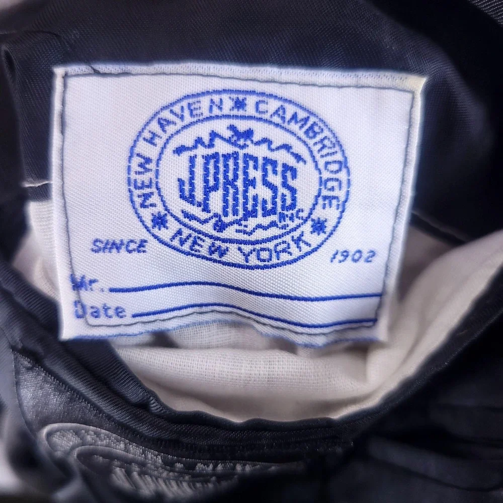 VTG J Press Suit Mens 43R 37x27 Gray Wool Classic Fit 2 Piece Pressidential USA